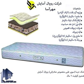 تصویر تشک رویال خواب آسایش مدل درسا سایز 180×200 سانتی متر Royal Asayesh Dorsa Mattress