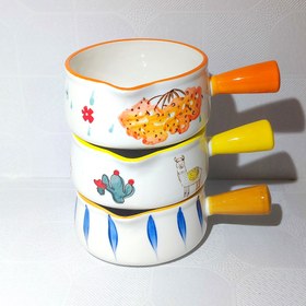 تصویر کاسه تک دسته سرامیکی 