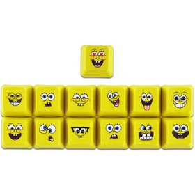 تصویر کلید کیبورد مکانیکال (کیکپ) طرح باب اسفنجی Spongebob PBT Keycaps for Mechanical Keyboards 