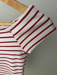 تصویر تیشرت بیسیک یقه قایقی کد OT186 - Small 