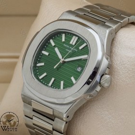 تصویر ساعت مچی مردانه پتک فیلیپ ناتیلوس نقره ای صفحه سفید پتک فیلیپ ( Patek Philippe )