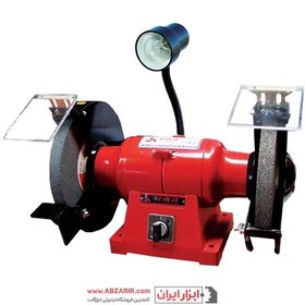 تصویر ماشین سنگ سنباده 250 میلیمتر دو دور سه فاز چراغ دار محک مدل GD-250 HL 