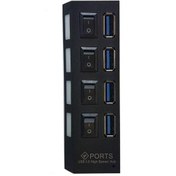 تصویر هاب 4 پورت USB 0.3 دیانا مدل MH3 