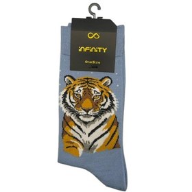 تصویر جوراب فانتزی One Size طرح ببر 