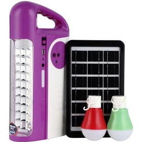 تصویر سیستم روشنایی خورشیدی جی پاس مدل GE53035 Rechargeable Led Lantern With Led Bulb And Solar Panel