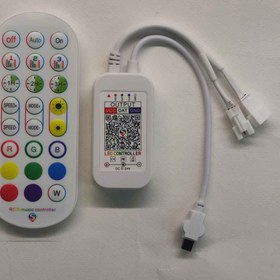 تصویر کنترلر دیجیتال موزیکال بلوتوث ۲۴ کلید ۱۰۰۰ پیکسل دو خروجی controller digital 24 key