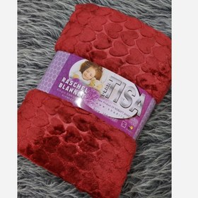 تصویر پتو تیسا یک نفره زرشکی 