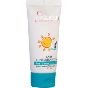 تصویر کرم ضد آفتاب کودکان SPF 40 پوست حساس مدیسان Medisun Sunscreen Cream for baby SPF40