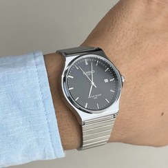 تصویر ست ساعت کاسیو گادفادر رنگ سیلور بند کرکره ای 