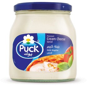 تصویر پنير خامه ای پوک شيشه 500 گرم PUCK مدل Cream Cheese Spread Puck Cream Cheese 500gr