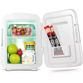 تصویر یخچال لوازم آرایش 4 لیتری درب آینه‌ای Beauty Mini Refrigerator beauty mini refrigerator