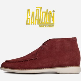 تصویر کفش غرناطه گازولین زرشکی جیر – Gharnata Shoes Cherry Red S 