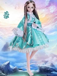 تصویر عروسک باربی ژاپنی مفصلی سایز بزرگ اورجینال با لباس فانتزی 