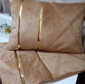 تصویر روبالشتی طرح لمسه ۳تایی 3-piece design pillowcase