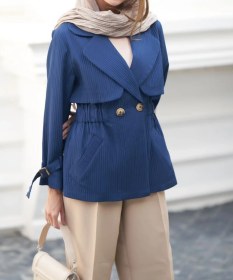 تصویر مانتو پاییزه کمر کش 