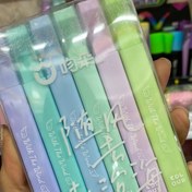 تصویر ماژیک هایلایتر پاستیلی 12 رنگ دوسر 