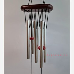 تصویر بادزنگ فلزی ۶ میله فنگشویی 