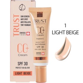 تصویر سی سی کرم پلاس تراست بژ تیره TRUST CC Cream