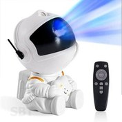 تصویر چراغ خواب پروژکتور کهکشانی مدل فضانورد نشسته ا Starry Sky Projector LED Astronaut Light Laser 