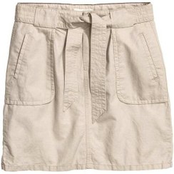 تصویر دامن کتان زنانه خاکی H&M 