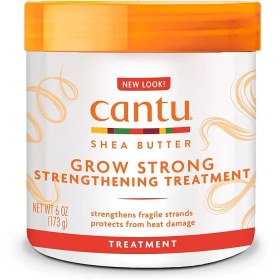 تصویر کرم ترمیم کننده و استحکام بخش موی فر کنتو Cantu Shea Butter Grow Strong Strengthening Treatment