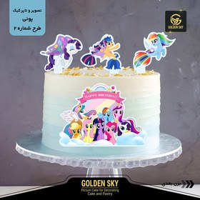 تصویر تصویر و تاپر کیک پونی 