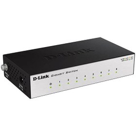 تصویر سوییچ 8 پورت دی لینک مدل DGS-F108 D-Link DGS-F108 8 Port Gigabit Desktop Switch