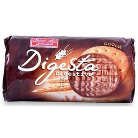 تصویر بیسکویت سبوس دار دایجستا با روکش کاکائویی 190 گرمی شیرین عسل Digesta biscuits with 190 g sweet cocoa Shirin Asal