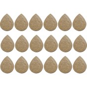 تصویر مهر نماز تربت کربلا مدل اشک طرح یا عباس علیه السلام بسته ۱۸ تایی 