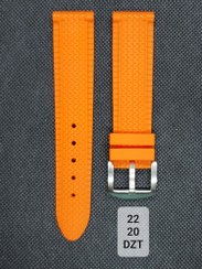تصویر بند رابر نارنجی طرح تایر سایز: 22 RUBBER STRAP 
