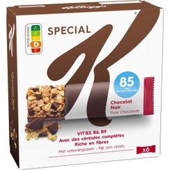 تصویر پروتئین بار اسپشیال کی بسته 6 عددی – 25 گرم شکلات تلخ و مغزیجات Special K Dark 