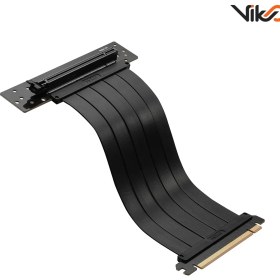 تصویر کابل رایزر 180 میلی‌متری کارت گرافیک ام اس آی PCI-E x16 4.0 Black MSI PCI-E 4.0 X16 Black RISER CABLE 180mm Riser Cable
