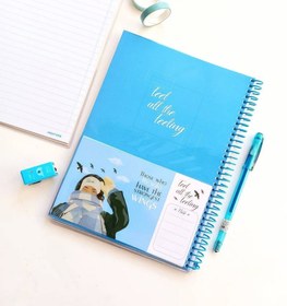 تصویر دفتر ۸۰برگ سیمی مجلد جیب‌دار تینیجر 