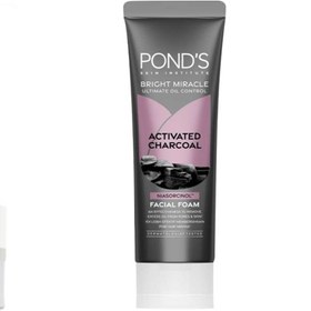 تصویر فوم شوینده صورت روشن کننده وضد جوش زغالی پوست چرب پوندز PONDS مدل ACTIVATED CHARCOAL 