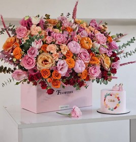 تصویر ست گل و کیک پاییزه 