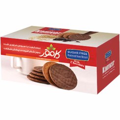 تصویر بیسکویت سبوس‌دار شکلاتی کامور وزن ۲۰۰ گرم بدون قند 
