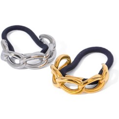 تصویر کش مو استیل طرح زنجیر 