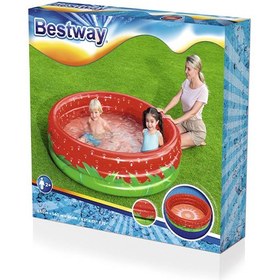 تصویر استخر بادی کودک سه حلقه توت فرنگی بست وی bestway 51145