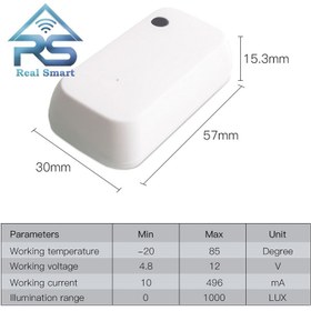 تصویر سنسور نور هوشمند وای فای MOES مدل: WSS-LS-U Smart the light Detector Moes WIFI WSS-LS-U