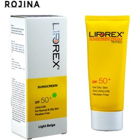 تصویر کرم ضد آفتاب لیپورکس رنگی مناسب پوست چرب SPF50 Liporex Sunscreen Tinted For Oily skin SPF50 Cream 40ml