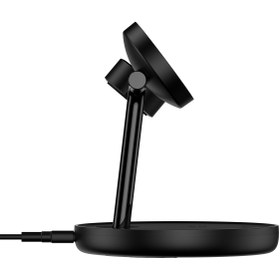 تصویر پایه نگهدارنده و شارژر بی سیم باسئوس سری Swan Stand مدل WXTE00010 Baseus Swan Stand 3 In 1 WXTE00010 20W Wireless Charger Holder