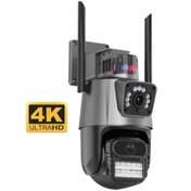 تصویر دوربین بی سیم سیم کارت خور دو لنزه چرخشی v380 pro Mini Speed Dome v380 pro