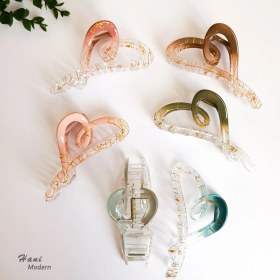 تصویر کلیپس قلبی شیشه ای 