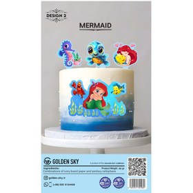 تصویر تصویر و تاپر کیک پری دریایی 