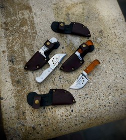 تصویر چاقوی سفری زیبا مدل K با غلاف رایگان 