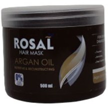 تصویر ماسک موی روغن آرگان براق کننده و مغذی بدون سولفات رزال ا sulfate free hair mask whit argan oil 500ml rosal sulfate free hair mask whit argan oil 500ml rosal