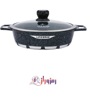 تصویر تابه گرانیتی لایف اسمایل مدل FLCMSHR24 LIFE SMILE FLCMSHR24 Shallow Pot with Granite Coating