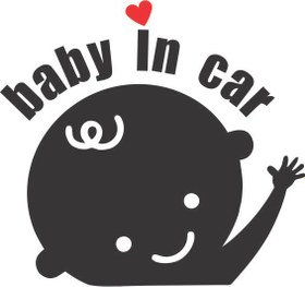 تصویر استیکر خودرو طرح Baby In Car Baby In Car Sticker