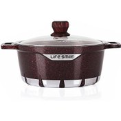 تصویر قابلمه گرانیتی لایف اسمایل مدل FLCM Life Smile FLCM32BS Non stick Soup Pot