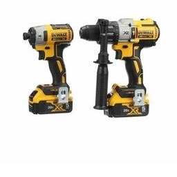 تصویر دریل و درایور ضربه ای چکشی DEWALT 20V MAX، کیت ترکیبی ابزار برقی بی سیم با 2 باتری و شارژر (DCK299P2) DEWALT 20V MAX Hammer Drill and Impact Driver, Cordless Power Tool Combo Kit with 2 Batteries and Charger (DCK299P2)